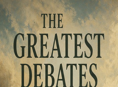 Title lockup detail from The Greatest Debates artwork.